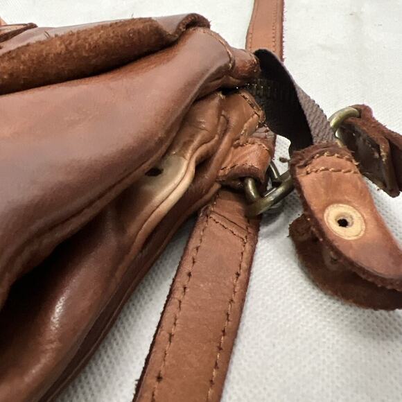 Harbour 2nd Leather Crossbody Luna Bag Compact Purse Brown Adjustable Strap - Picture 10 of 12